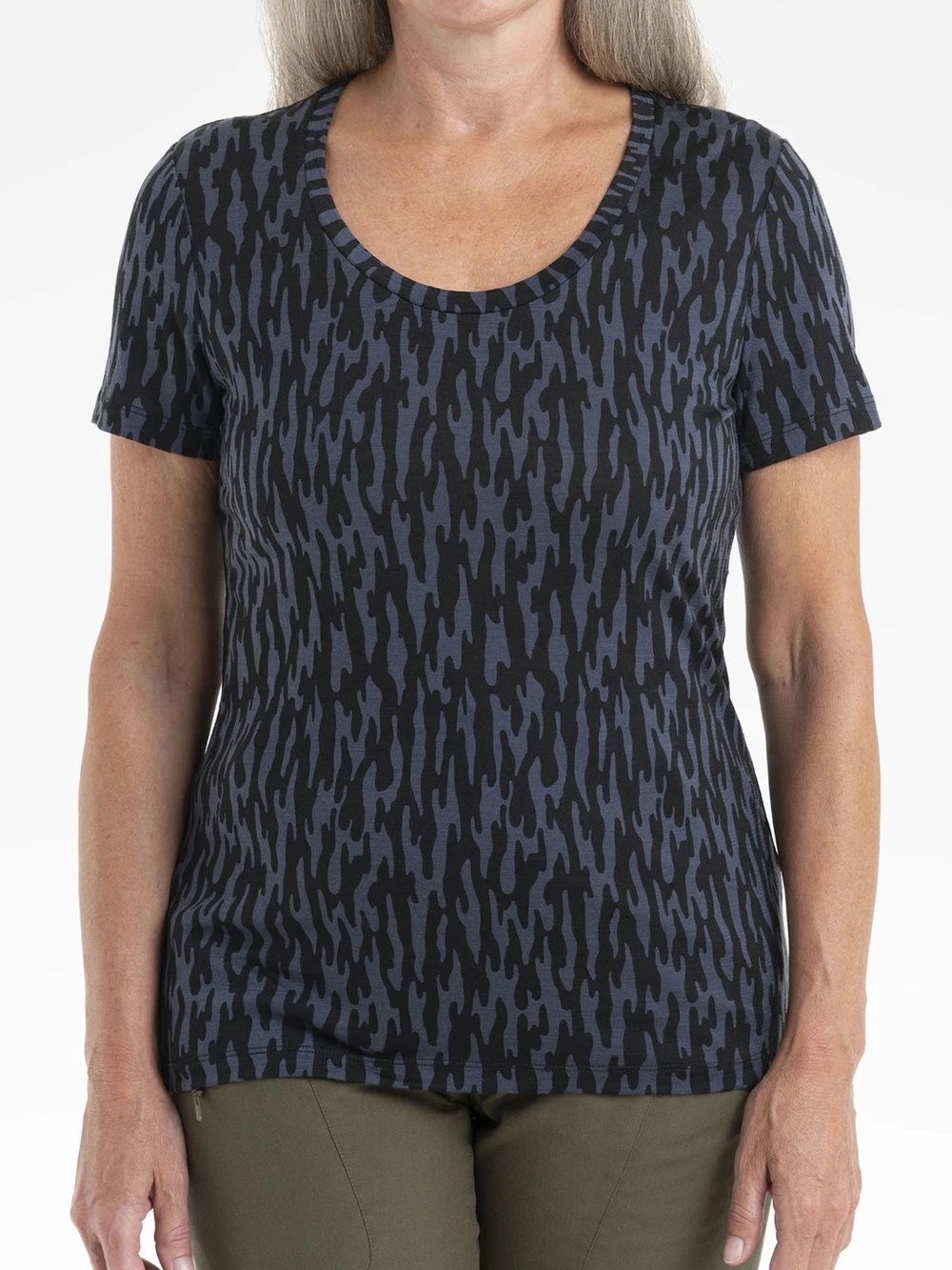 Icebreaker women’s 100% wool printed short sleeve t-shirt